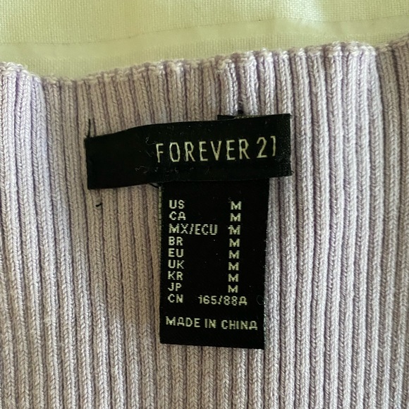 Forever 21 Lilac V Neck Ribbed Tank - Picture 2 of 2